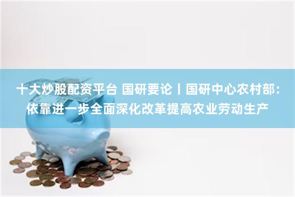十大炒股配资平台 国研要论丨国研中心农村部：依靠进一步全面深化改革提高农业劳动生产