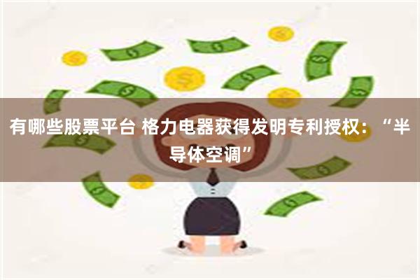 有哪些股票平台 格力电器获得发明专利授权：“半导体空调”