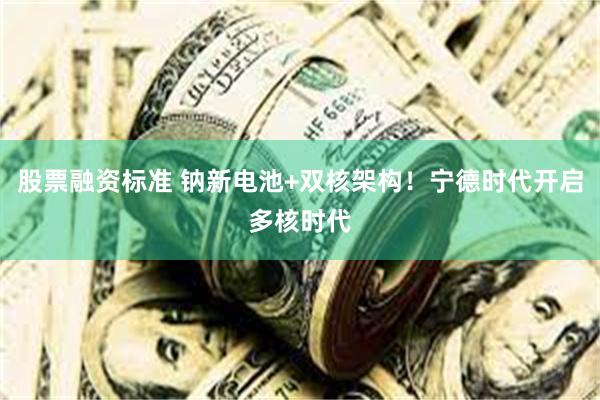 股票融资标准 钠新电池+双核架构！宁德时代开启多核时代